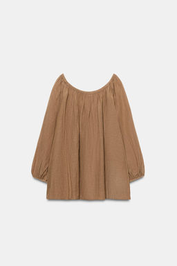BLUSA CON LINO ZW COLLECTION / Toffe - Zara фото 6