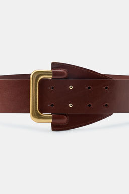100% LEATHER BELT WITH PIN BUCKLE - Zara фото 3