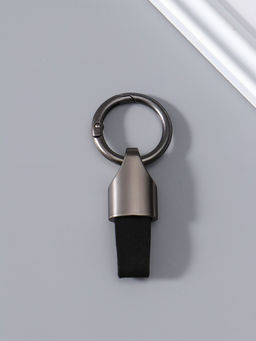 Цена за 2 шт. Брелок для ключей Cartage, на ремешке, чёрный хром, 3.5×8 см