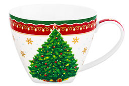 Чайн. пара 2 пр. 250 мл 11,5*9*7,5 см Новогодняя елка красный узор NEW BONE CHINA - Elan gallery фото 5