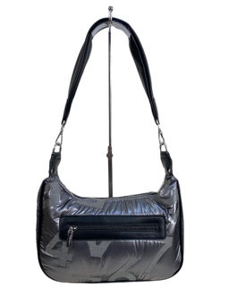 Сумка из болоньи через плечо, цвет графит - Greta фото 2