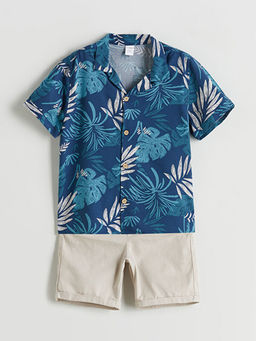 Resort Yaka Erkek Bebek G?mlek ve ?ort 2li