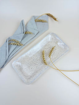 Блюдо прямоугольное 26.5*12.5 см прозрачное IVV (реплика) OLS-8233.1