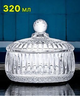 ЕМКОСТЬ ДЛЯ ХРАНЕНИЯ LEFARD С КРЫШКОЙ LINES 12*10СМ , 320 мл