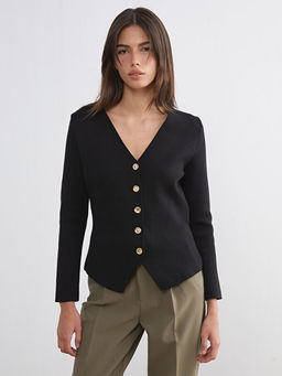 V Yaka Kad?n Triko H?rka