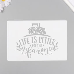 Пластиковый трафарет для творчества «Life is Better», с надписью, шаблон, 16×24 см
