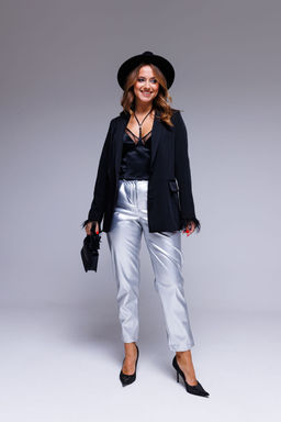 Брюки AURA 4117-170 серебро  фото 5