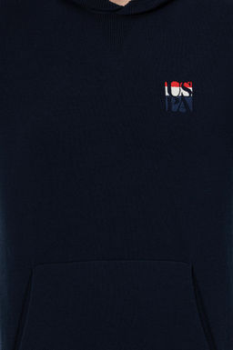 U. S. Polo Assn Мужской темно-синий трикотажный свитер с капюшоном - U.s. polo assn фото 18