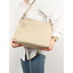 Сумка женская натуральная кожа GU 163-8378, 1отд+карм/перег, плечевой ремень, бежевый SALE 255354 - Adelia фото 10