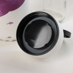 Бутылка для воды Кит, 500 мл, h=23.5 см, с ручкой, в чехле, стекло, рисунок МИКС - Simaland фото 7