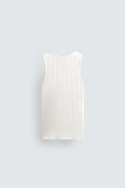 Майка CAMISETA TANK PUNTO RIB слоновая кость