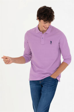 Мужской сиреневый базовый свитшот