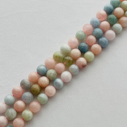 Бусины для украшений из Берилла, Морганита и Аквамарина (38 бусин) 39 см