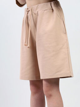 CSJG 90287-31-433 Комплект для девочки (футболка, шорты),бежевый