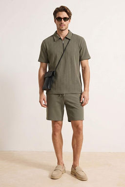 Haki Esnek Nefes Alan Kuma_ Erkek _ort & Bermuda TMNSS26SR00030