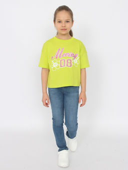 CRB wear/CSKG 63811-36-408 Футболка для девочки,лайм/Ex.Cherubino  фото 2