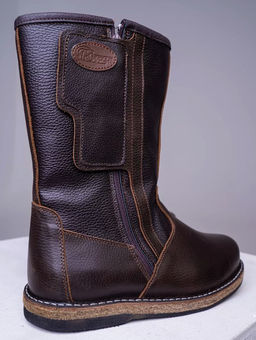 Сапоги мужские Алтай, коричневые, войлочная подошва