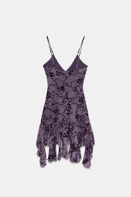 VESTIDO VOLANTES TUL FLOCADO / Lila - Zara фото 6