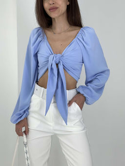 Блузка Эстела (голубой) - Nadi bordo фото 2