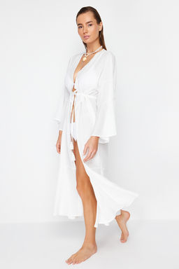 Yag Yesil Maxi Dokuma Buzgulu Plaj Kimono&Kaftan TBESS23KM00105 - Trendyolmilla фото 9