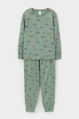 Crockid _ К 1552/гонки на весеннем зеленом пижама дет  фото 2