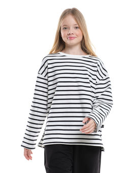 Лонгслив в полоску для девочки 22-7689 полоска - Mini maxi фото 6