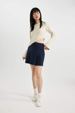 Облегающий свитер с круглым вырезом - Defacto фото 2