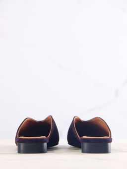 Мюли 1001.34104bl.Сливовая замша