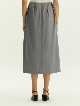 Юбка миди на резинке из костюмной шерсти, S1124/peter - Emka фото 6