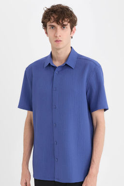 Regular Fit Krink_l Yazl_k K_sa Kollu G_mlek