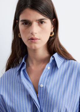 Camisa de popelina de algod?n con cord?n de ajuste - H&m фото 7