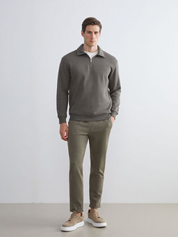 Polo Yaka Erkek Sweatshirt