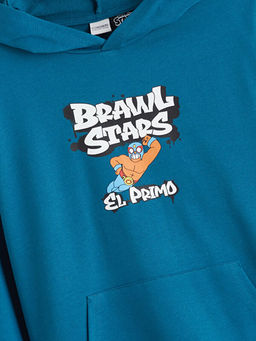 Kap??onlu Brawl Stars Bask?l? Erkek ?ocuk Sweatshirt