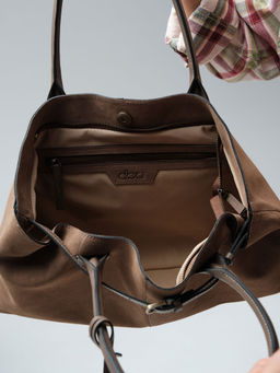 Замшевая сумка Daniela DBR 31375 серо-коричневый фото 12