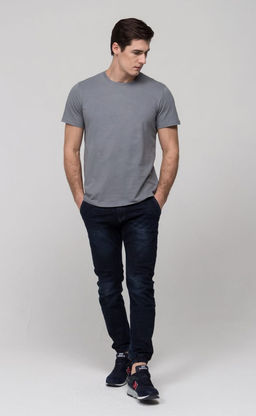 Футболка F911-6000b grey - Fine joyce фото 3