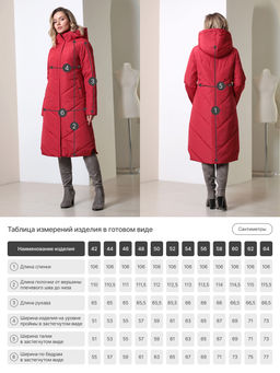 25415 Пальто красный - Dizzyway фото 4