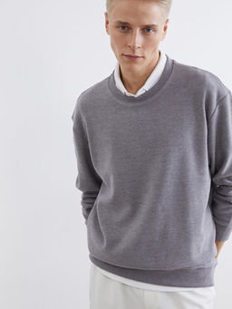 Bisiklet Yaka Erkek Sweatshirt