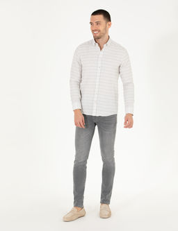Haki Slim Fit Uzun Kollu G_mlek