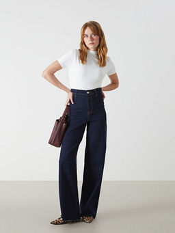 Wideleg Kad?n Jean Pantolon