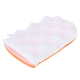 Губка-рукавичка банная для тела "Нежность" 21х14х2см, профилированная, пенополиуретан, плотность 16кг/м3 (Россия)