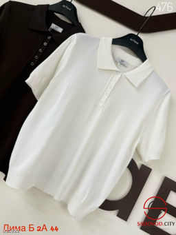 Футболка женская поло однотонная