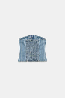 TOP Z1975 DENIM RAYAS / Azul medio - Zara фото 6