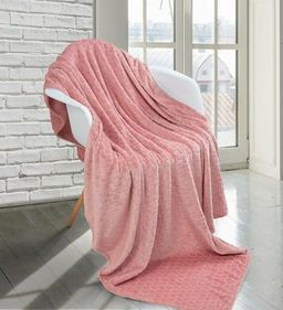 Покрывало-плед Афродита-Пышный пион фланель-стриж 200*220 см.