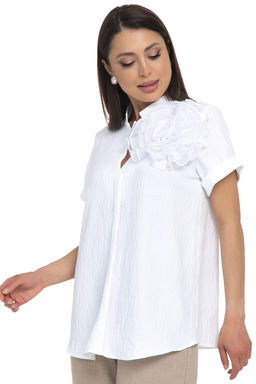 Блуза Нежность (лён,вайт)