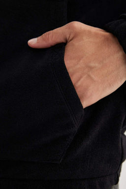 Флисовый кардиган с капюшоном Discovery Channel Relax Fit - Defacto фото 7