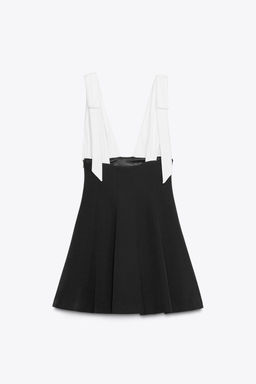 CONTRASTING SHORT DRESS WITH BOWS - Zara фото 16
