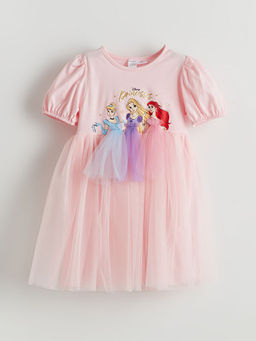 Cinderella Bask?l? K?z ?ocuk T?ll? Elbise