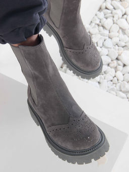 Челси 360.P.taskanagr. серый замок замша/Мех