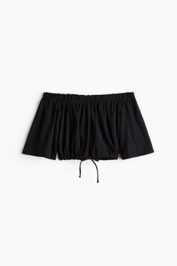 Top off-the-shoulder con efecto arrugado