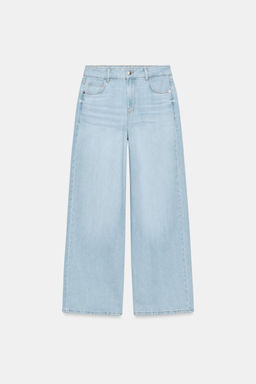 JEANS Z1975 WIDE LEG TIRO MEDIO RAYA PLANCHADA / Azul claro - Zara фото 8